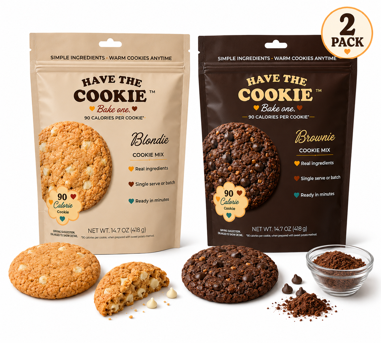 Blondie + Brownie Cookie Mix 2 Pack
